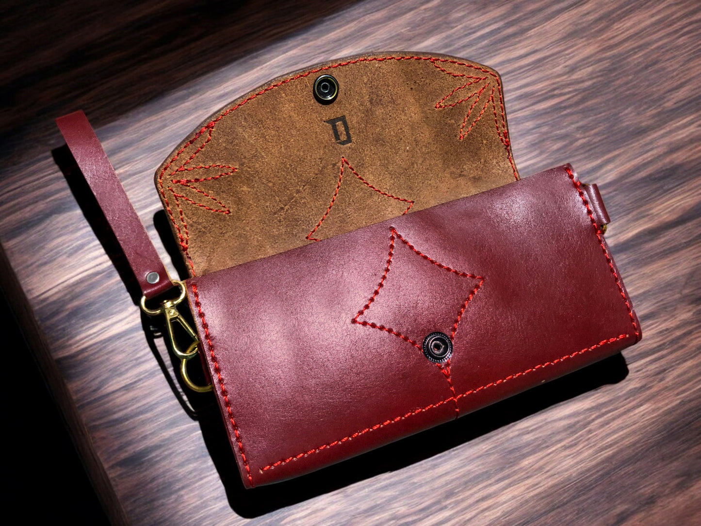 Genuine Leather Bifold Wallet-Clutch For Women Minimalist Design